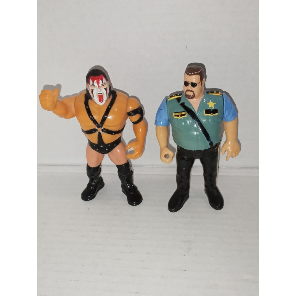 Lot Of 2 Vintage Hasbro Titan Sports WWF Wrestling Action Figures 1990